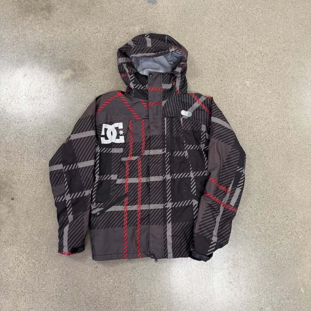DC Shoes Plaid Snowboard Jacket Hooded Full Zip